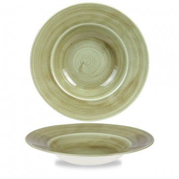 CHURCHILL SUPER VITRIFIED STONECAST PATINA GREEN WIDE RIM BOWL 16.5OZ