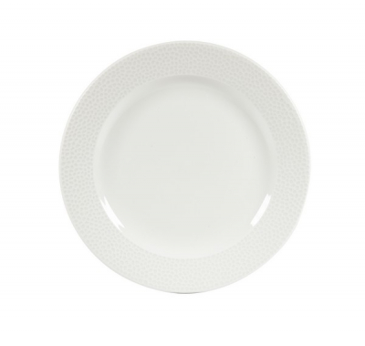 CHURCHILL SUPER VITRIFIED ISLA WHITE FOOTED PLATE 9.2Inch