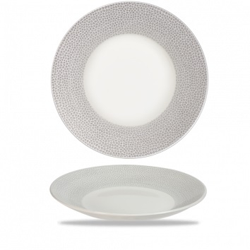 CHURCHILL SUPER VITRIFIED ISLA SHALE GREY COUPE PLATE 11Inch