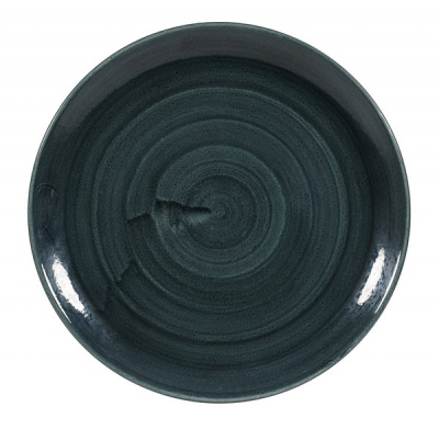 CHURCHILL SUPER VITRIFIED STONECAST PATINA RUSTIC TEAL COUPE PLATE 11.3Inch