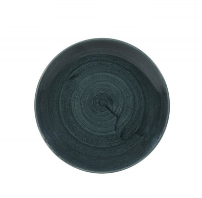 CHURCHILL SUPER VITRIFIED STONECAST PATINA RUSTIC TEAL COUPE PLATE 8.5Inch