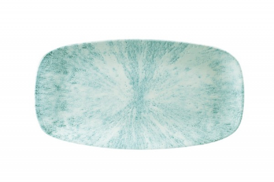 CHURCHILL SUPER VITRIFIED STUDIO PRINTS STONE AQUAMARINE OBLONG PLATE 11.7X6Inch