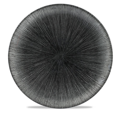 CHURCHILL SUPER VITRIFIED STUDIO PRINTS AGANO BLACK COUPE PLATE 11.3Inch