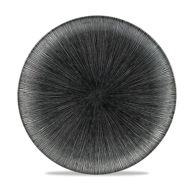 CHURCHILL SUPER VITRIFIED STUDIO PRINTS AGANO BLACK COUPE PLATE 10.2Inch