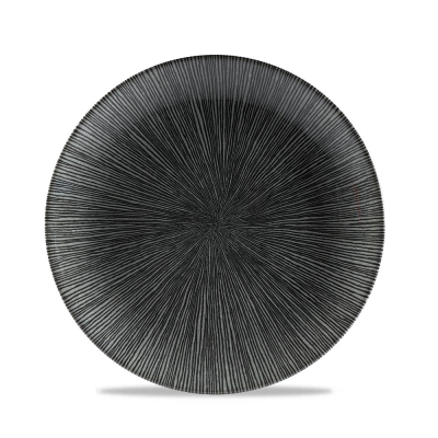 CHURCHILL SUPER VITRIFIED STUDIO PRINTS AGANO BLACK COUPE PLATE 8.5Inch