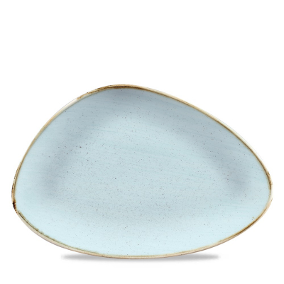 CHURCHILL SUPER VITRIFIED STONECAST DUCK EGG BLUE CHEF'S PLATE 12X8Inch