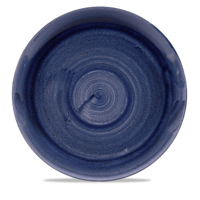 CHURCHILL SUPER VITRIFIED STONECAST PATINA COBALT BLUE COUPE PLATE 11.3Inch