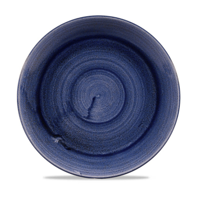 CHURCHILL SUPER VITRIFIED STONECAST PATINA COBALT BLUE COUPE PLATE 10.2Inch