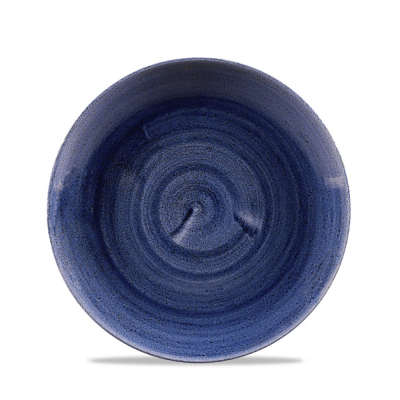 CHURCHILL SUPER VITRIFIED STONECAST PATINA COBALT BLUE COUPE PLATE 8.5Inch