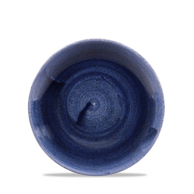 CHURCHILL SUPER VITRIFIED STONECAST PATINA COBALT BLUE COUPE PLATE 6.5Inch