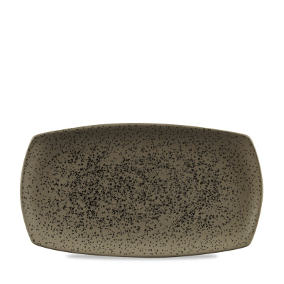 CHURCHILL ART DE CUISINE MENU SHADES CALDERA FLINT GREY PLATE 14X7.4Inch