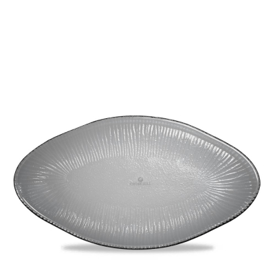 CHURCHILL BAMBOO OVAL GLASS PLATTER DUSK 29.5X16.2CM