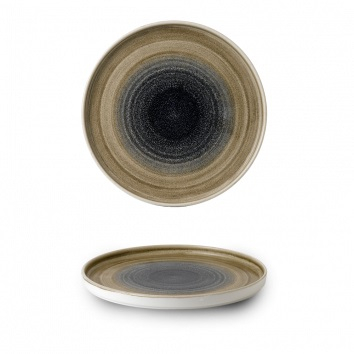 CHURCHILL SUPER VITRIFIED STONECAST AQUEOUS BAYOU WALLED PLATE 10.2Inch