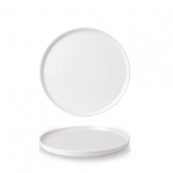 CHURCHILL SUPER VITRIFIED WHITE CHEFS' WALLED PLATE 10.8Inch