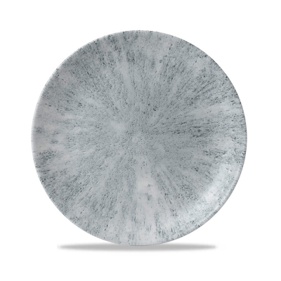 CHURCHILL SUPER VITRIFIED STUDIO PRINTS STONE PEARL GREY COUPE PLATE 8.5Inch