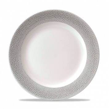 CHURCHILL SUPER VITRIFIED ISLA SHALE GREY FOOTED PLATE 10.3Inch