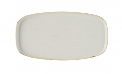 CHURCHILL STONECAST BARLEY WH OBLONG CHEFS PLATE 12InchX7 1/4Inch