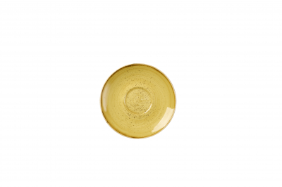 CHURCHILL STONECAST MUSTARD CAPPUCCINO SAUCER 6.25Inch