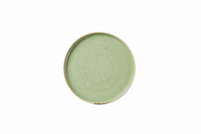CHURCHILL STONECAST SAGE GREEN WALLED PLATE 8.25Inch