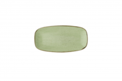 CHURCHILL STONECAST SAGE GREEN CHEFS OBLONG PLATE 11X6Inch