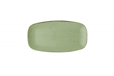 CHURCHILL STONECAST SAGE GREEN CHEFS OBLONG PLATE 13X7 3/8Inch
