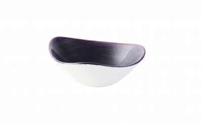 CHURCHILL STONECAST PATINA DEEP PURPLE LOTUS BOWL 7Inch