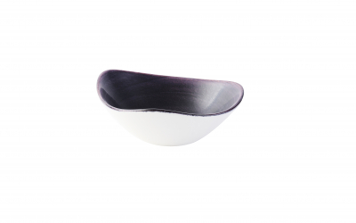 CHURCHILL STONECAST PATINA DEEP PURPLE LOTUS BOWL 9.25Inch