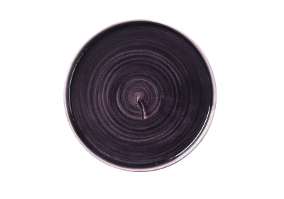 CHURCHILL STONECAST PATINA DEEP PURPLE WALLED PLATE 10Inch