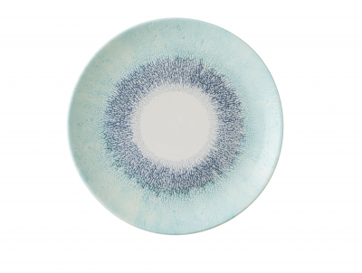 CHURCHILL STUDIO PRINTS FUSION BLUE EVOLVE COUPE PLATE 10.25Inch