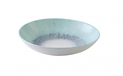 CHURCHILL STUDIO PRINTS FUSION BLUE EVOLVE COUPE BOWL 9.75Inch