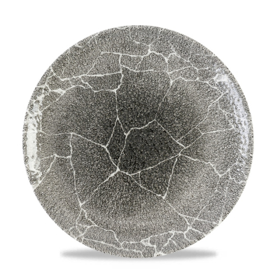 KINTSUGI QUARTZ BLACK COUPE PLATE 26CM