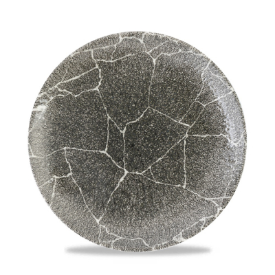 KINTSUGI QUARTZ BLACK COUPE PLATE 21.7CM