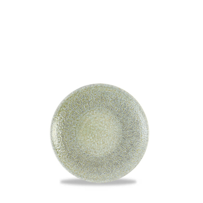 HARVEST GRAIN SPECKLED GREEN ORGANIC COUPE PLATE 16.4CM