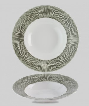 BAMBOO CERAMIC SPINWASH ALPINE WIDE RIM BOWL 11Inch