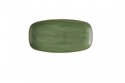 STONECAST SORREL GREEN CHEFS OBLONG PLATE 13 7/8X7 3/8Inch
