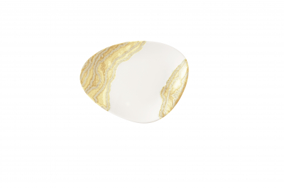 TIDE GOLD TRIANGLE CHEFS PLATE 10 3/8InchX8Inch