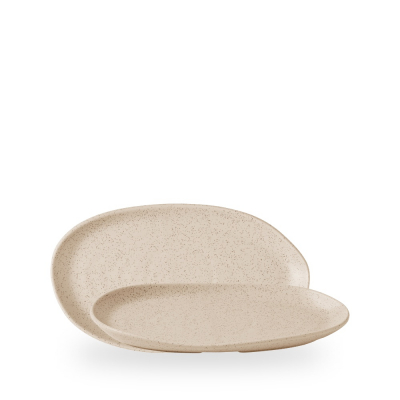 STONECAST NUTMEG CREAM ORGANIC PLATTER 26 X 15CM