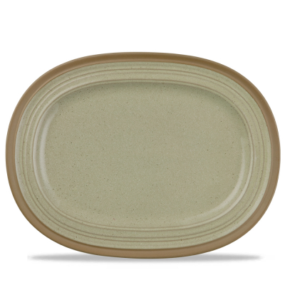ARTDECUISINE IGNEOUS 14Inch OVAL PLATE TERRAC ZCATIG141