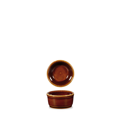 CHURCHILL ART DE CUISINE RUSTICS SIMMER BROWN RAMEKIN DIP POT 2OZ
