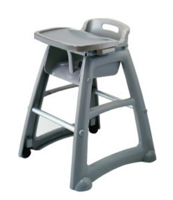 RUBBERMAID STACKABLE GREY PLASTIC TRAY FOR HIGH CHAIR