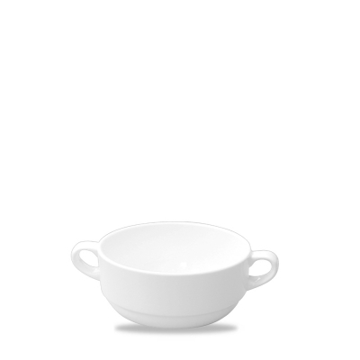 CHURCHILL ALCHEMY FINE CHINA WHITE CONSOMME BOWL 10OZ