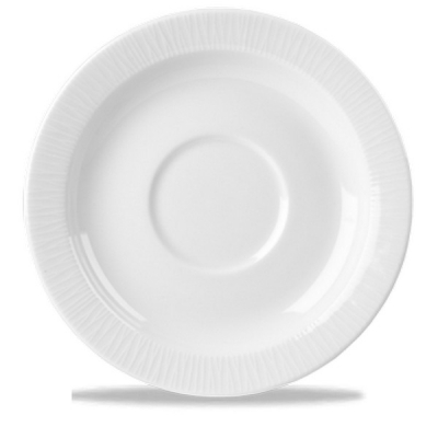 CHURCHILL SUPER VITRIFIED BAMBOO WHITE SAUCER 5.9Inch