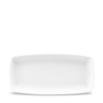 CHURCHILL SUPER VITRIFIED BAMBOO WHITE OBLONG PLATE 11.6X5.5Inch