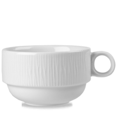 CHURCHILL SUPER VITRIFIED BAMBOO WHITE STACKING CUP 9.9OZ