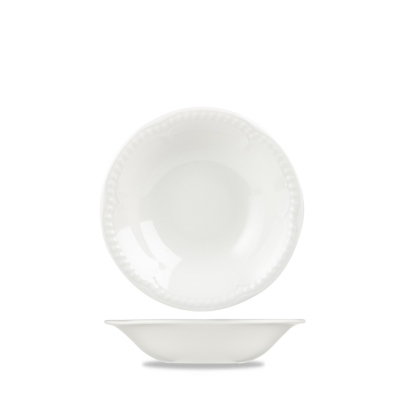 CHURCHILL SUPER VITRIFIED BUCKINGHAM WHITE OATMEAL BOWL 13.7OZ