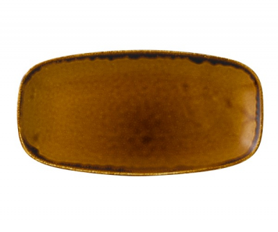 DUDSON HARVEST BROWN OBLONG PLATE 11.7X6Inch