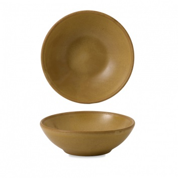 CHURCHILL SUPER VITRIFIED NOURISH PETRA SAND SHALLOW BOWL 7OZ