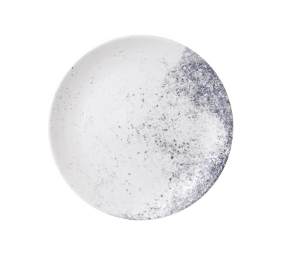 CHURCHILL SUPER VITRIFIED STUDIO PRINTS HAZE BLUE COUPE PLATE 10.2Inch