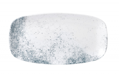 CHURCHILL SUPER VITRIFIED STUDIO PRINTS HAZE BLUE OBLONG PLATE 14X7.4Inch