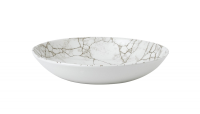 CHURCHILL SUPER VITRIFIED STUDIO PRINTS KINTSUGI AGATE GREY COUPE BOWL 40OZ